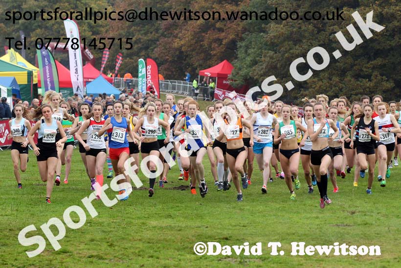 Women under-17s, National Cross Country Relays, Berry Park, Mansfield. Photo: David T. Hewitson/Sports for All Pics